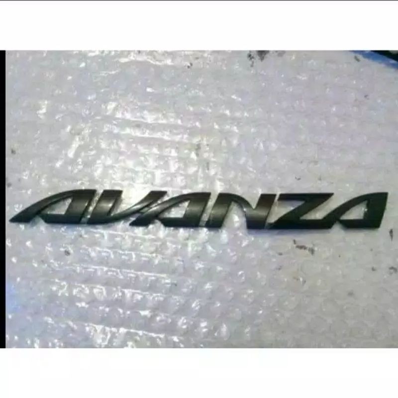 emblem tulisan Avanza hitam doff hitam glossy