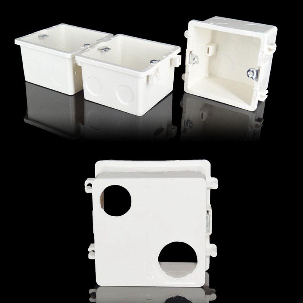 [Elegan] Kotak Simpang Saklar 4pcs Aman Bahan PVC Flame Retardant Flush Mount Thicken Junction Box