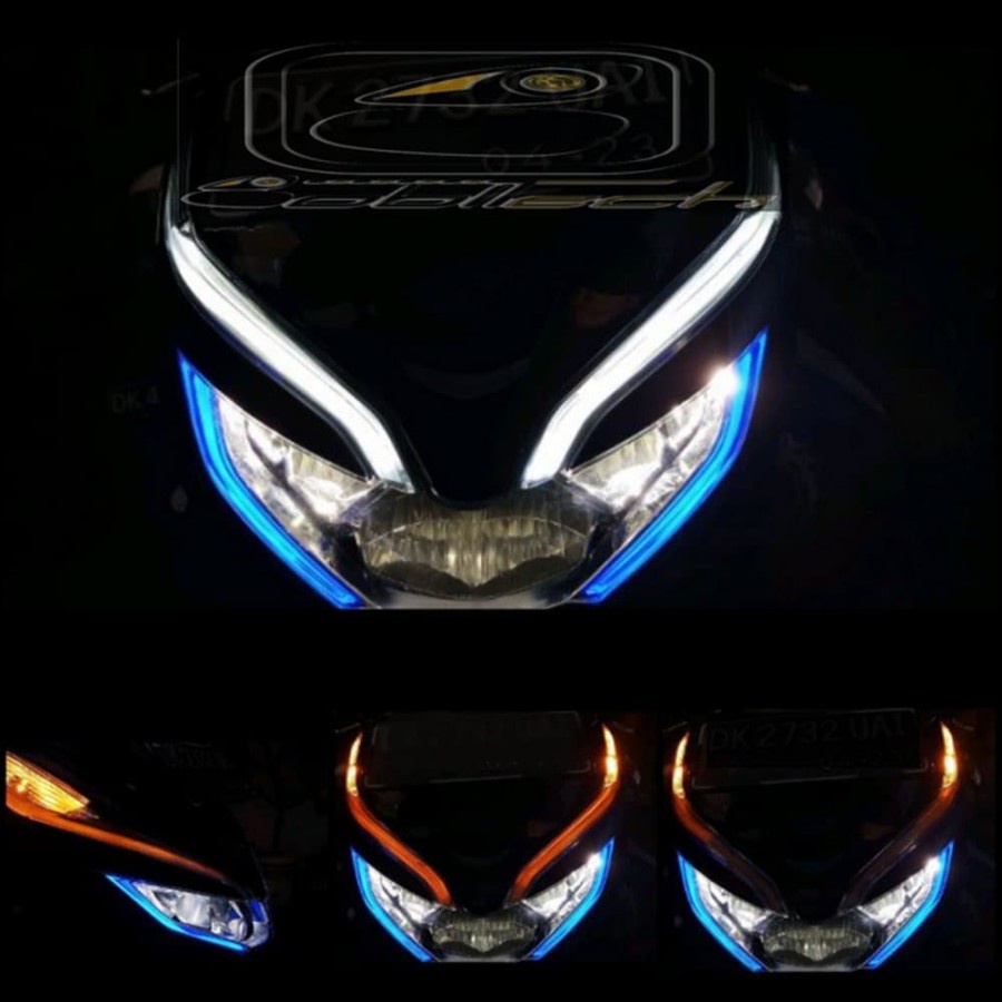 LED SLIM ALIS DRL WATERPROOF 30CM 2WARNA RUNNING SEIN JALAN PCS ADN