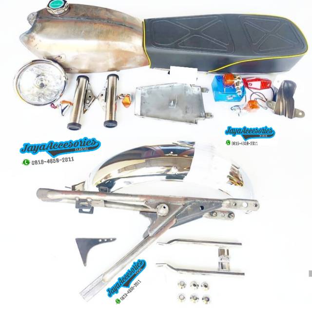 Baju cb set / tangki cb jok cb ekor cb slebor cb125 v80 sein cb paket hemat cb