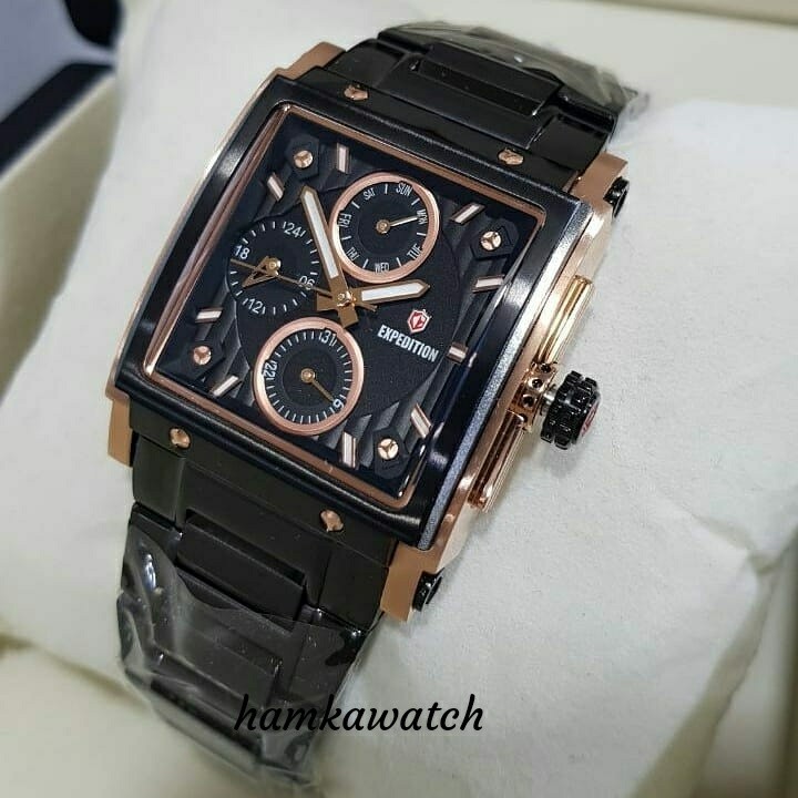 jam tangan / Watch_Id wanita Expedition original E-6731 black rose gold