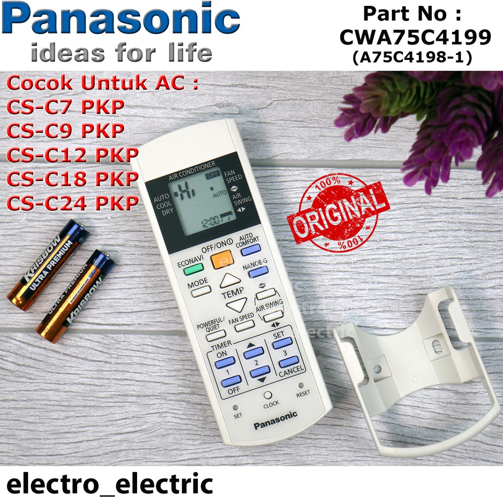 Remote AC Panasonic Type CS C7 / CS C9 / CS C12 / CS-C18 PKP