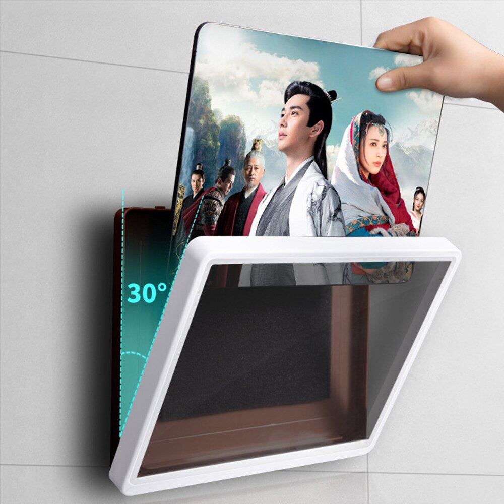 Kotak Holder Ponsel / Tablet / Ipad Layar Sentuh Tahan Air Dapat Diputar Untuk Kamar Mandi