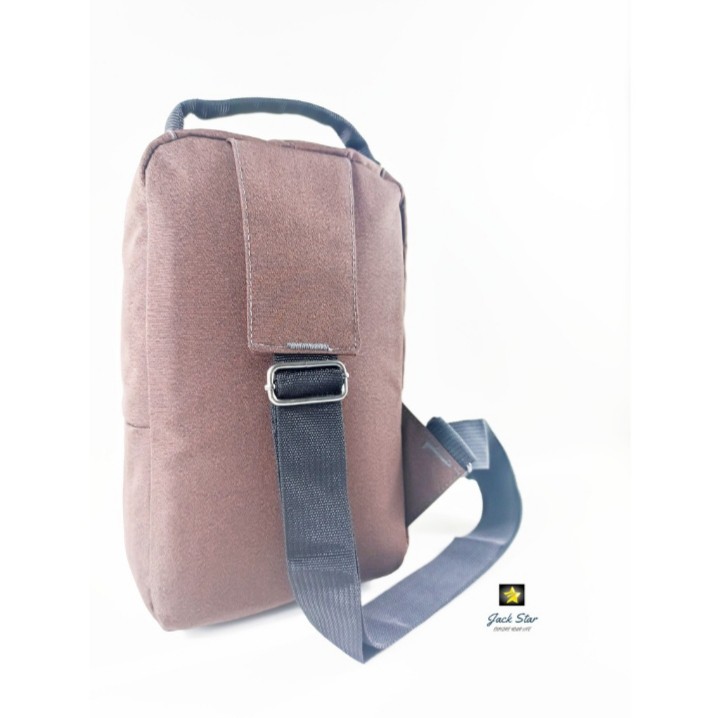 Tas Selempang Pria / Sling bag Pria Distro Jackstar String Coklat