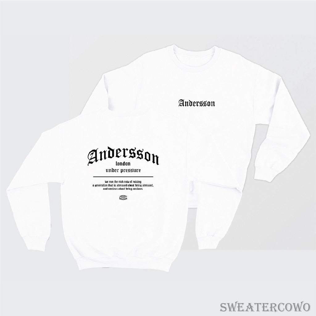 Sweaterpolos Basic Sweater ANDERSON ( Sablon ) Unisex Pria &amp; Wanita