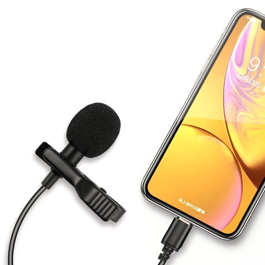 Yossic Mic Lavalier Jepit Lightning 3m LJ15 microphone iphone youtuber