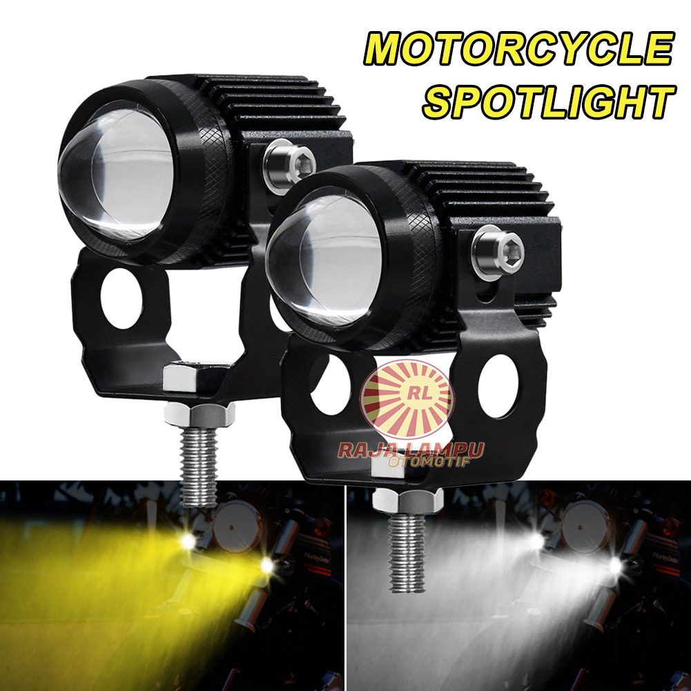 Lampu Sorot Motor Lensa Proyektor Lampu Depan LED kecil