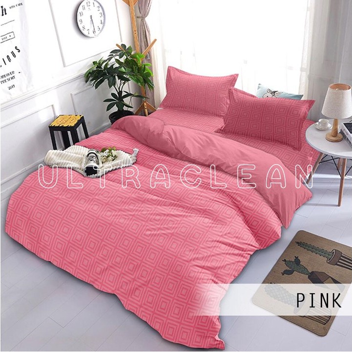 Sprei Homemade EMBOS PINK &quot;PREMIUM&quot; katun ukuran 90 100 120 140 160 180x200 &amp; 200