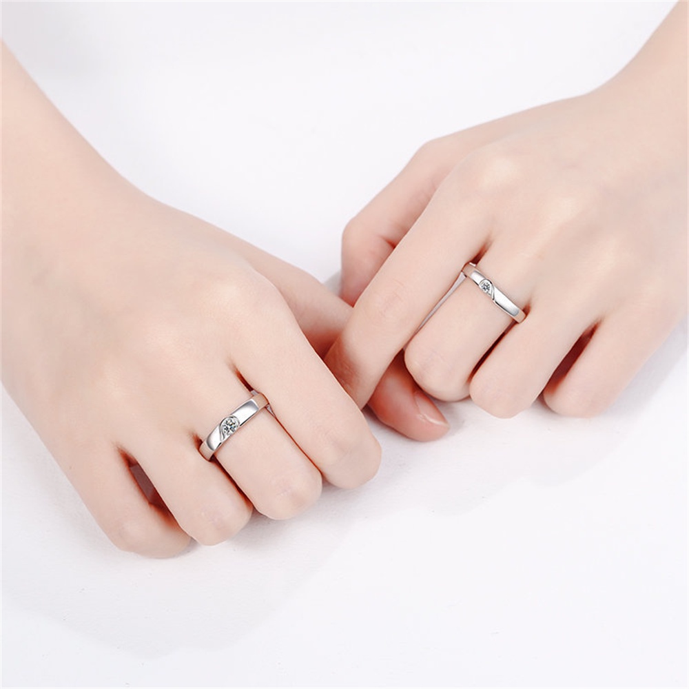 Cincin Model Terbuka Desain Hati Gaya Korea Untuk Pria Dan Wanita