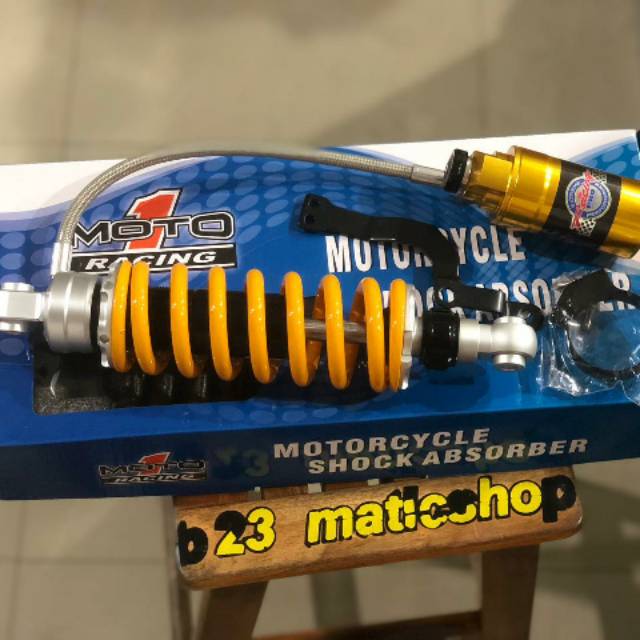 Shock ninja r kr ss vr moto1 racing moto 1 305mm tabung pisah klik fungsi model ohlins monoshock kr 