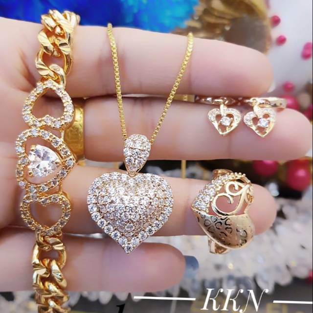 Xuping set perhiasan lapis emas 24k 3016