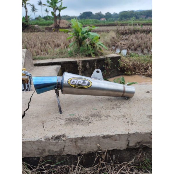 knalpot motor Dpj corong segi enam moncong bluemon sarteng engker&quot; terbaru
