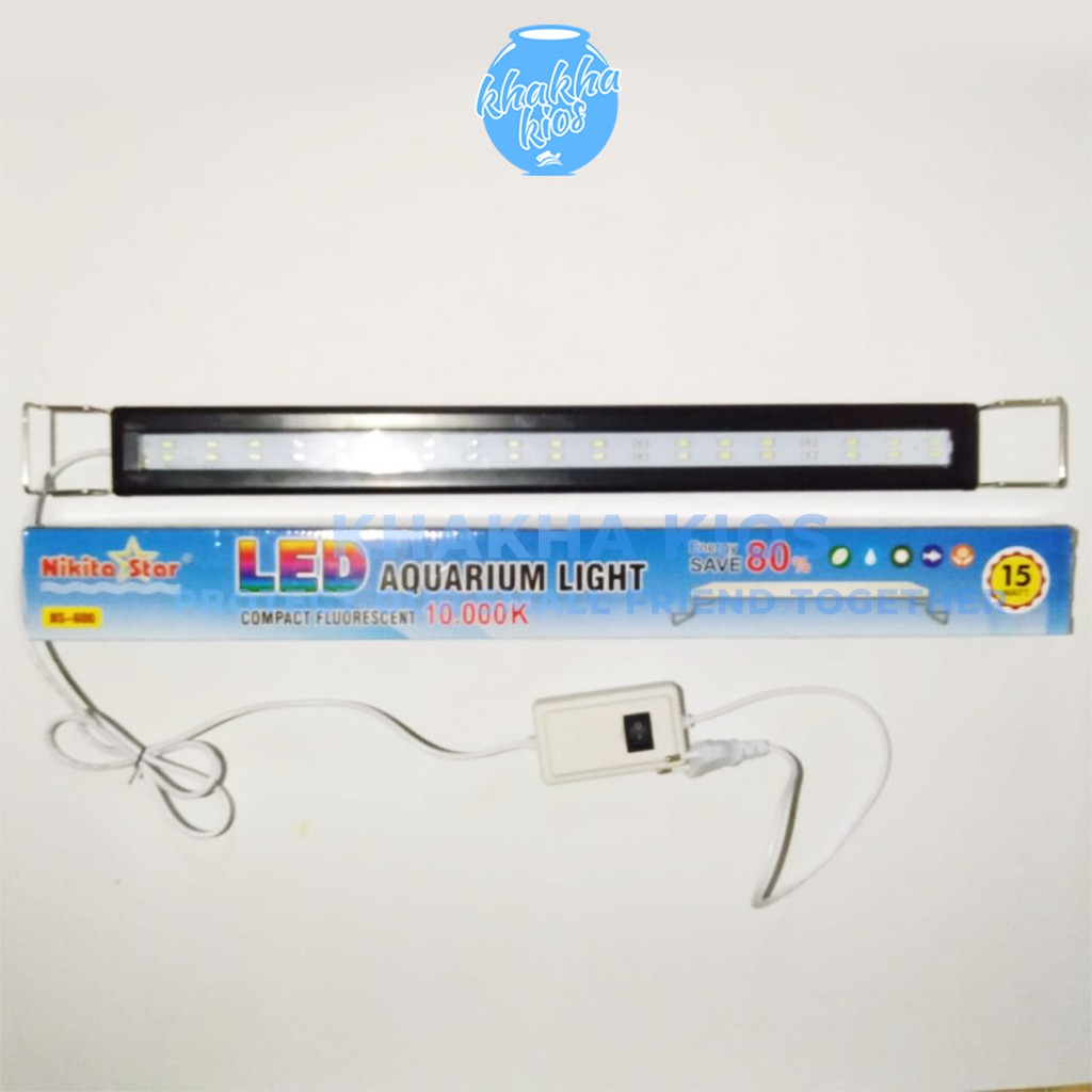 Jual Lampu LED Aquarium Nikita Star NS600 Ukuran 60cm Warna Putih 