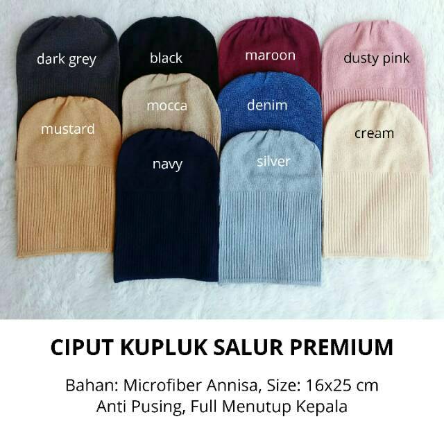 Inner Ciput Rajut Kupluk Premium Anti Pusing Salur Annisa Asli Murah