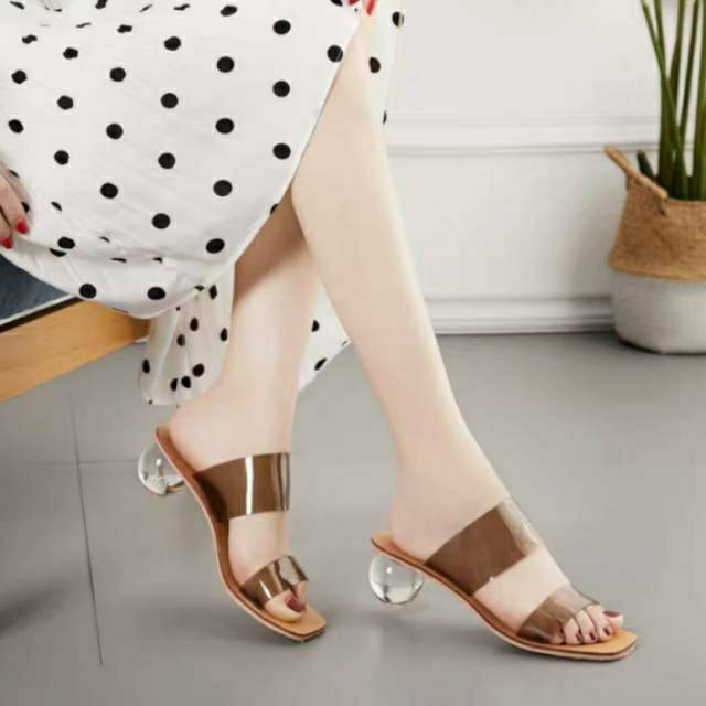 HEELs MIKA BENING TRANSPARANT CHARLES SENDAL HAK KACA LUCU bening MURAH MODEL ZARA IMPORT CHINA