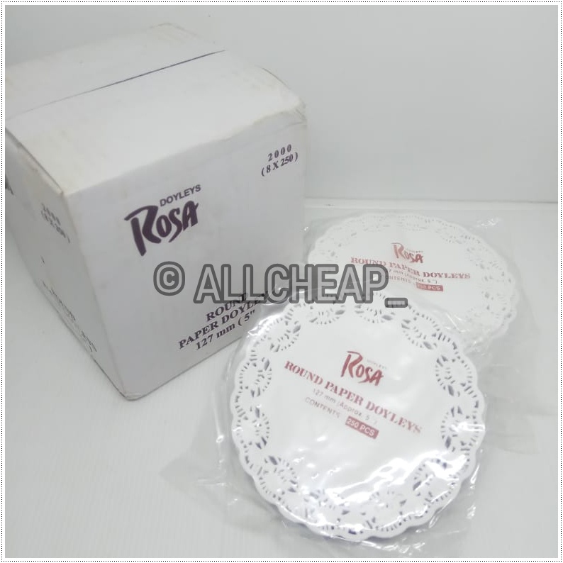 ISI 250PCS DOYLEYS PAPER 127MM - ALAS TOPLES - ROUND PAPER DOYLEYS 5 INCH