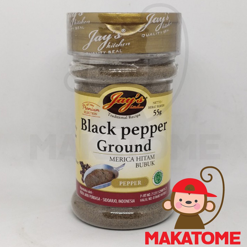 

Jay's Black Pepper Ground Merica Bubuk Hitam 55gr herbs jays jay lada