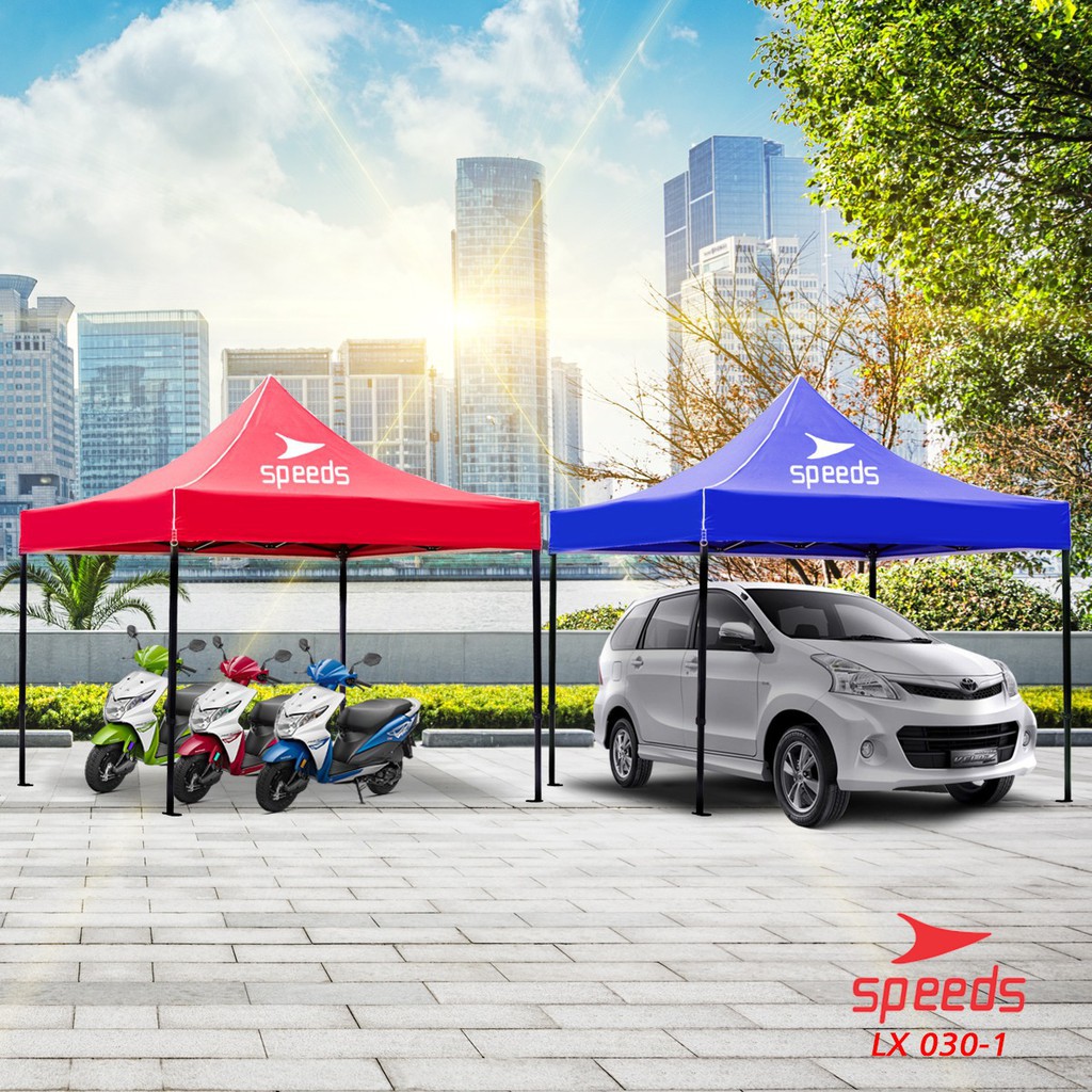 SPEEDS Tenda Jualan Lipat 3x3, 2x2, 2,5x2,5 Tenda Kendaraan Tenda Bazar Otomatis 030-1A