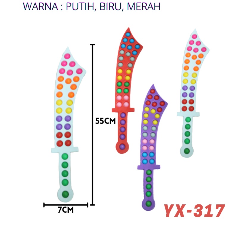 (MI) Mainan Pop It Simple Dimple Pedang Kapak Mainan Anak Senjata Terbaru-PISAU