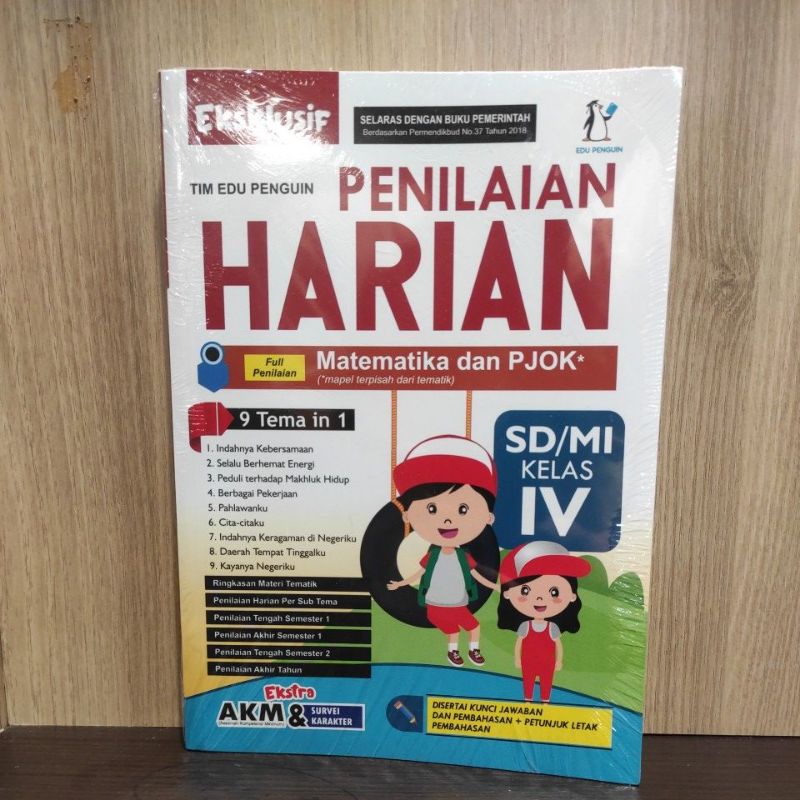 Jual Buku Sekolah Eksklusif Penilaian Harian Akm Sd Mi Kelas 4