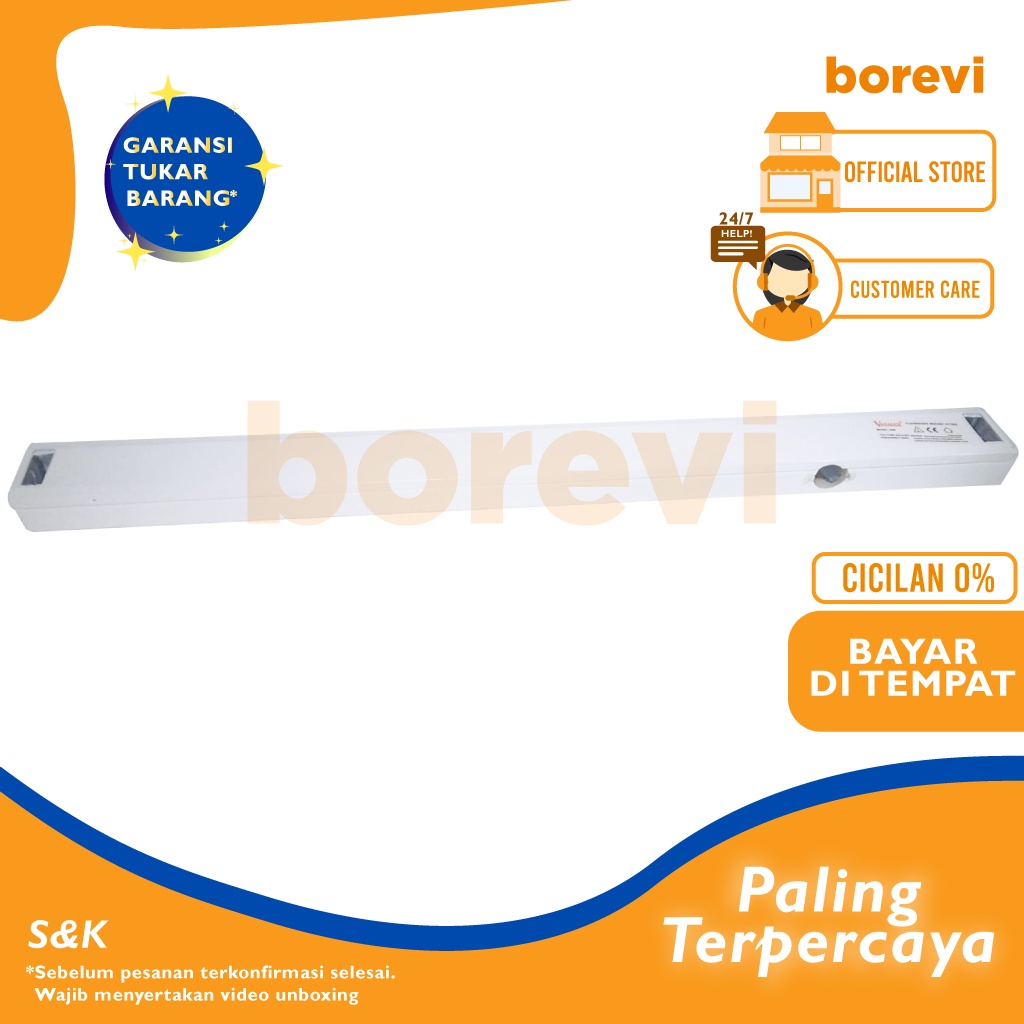 KAP LAMPU VATALUX 18 / 20 WATT - KAP LAMPU BALOK T8 VATALUX 18W / 20W