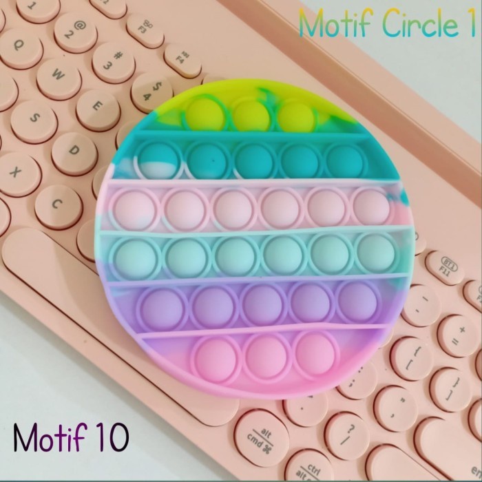 POP IT FIDGET TOY PUSH POP IT RAINBOW MAINAN EDUKASI STRESS RELEASE-MOTIF 10