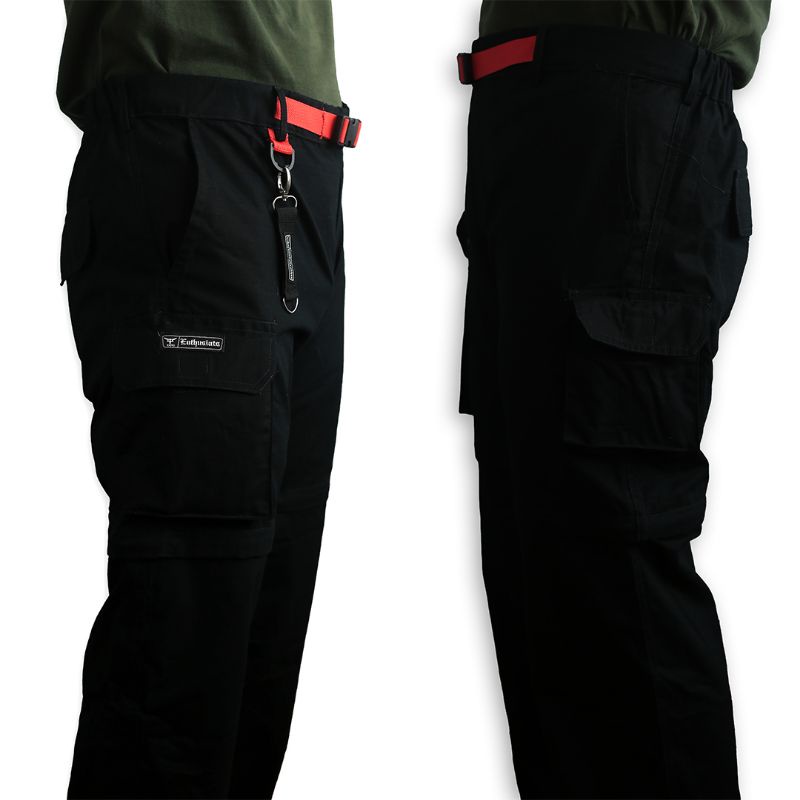 SNAILSBROTHER | CARGO PANTS TACTICAL BIG SIZE | MANTREAL | BLACK