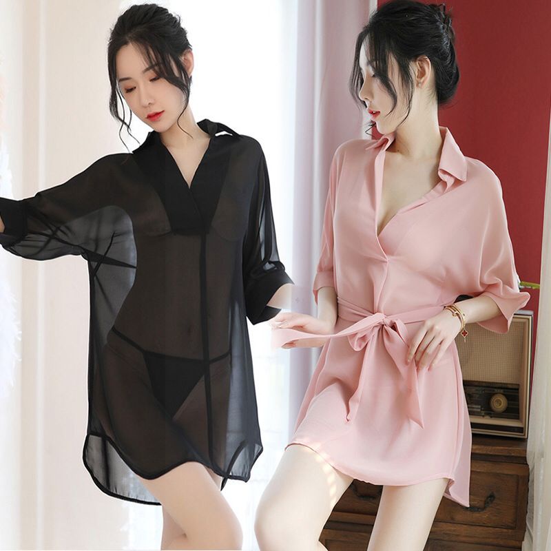 ✅𝐅𝐎𝐈𝐒𝐒® Lingerie Seksi Wanita Bahan Lace Baju Tidur Transparan Berkerah Import 1180