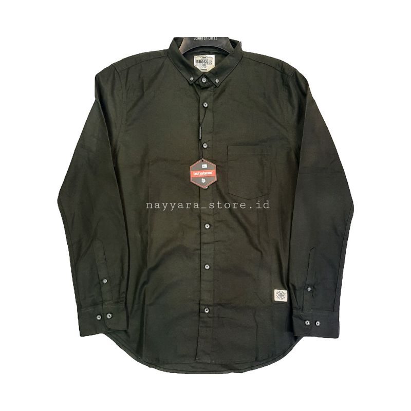 Kemeja Polos Pria Lengan Panjang Model Slimfit TRIPLE EIGHT
