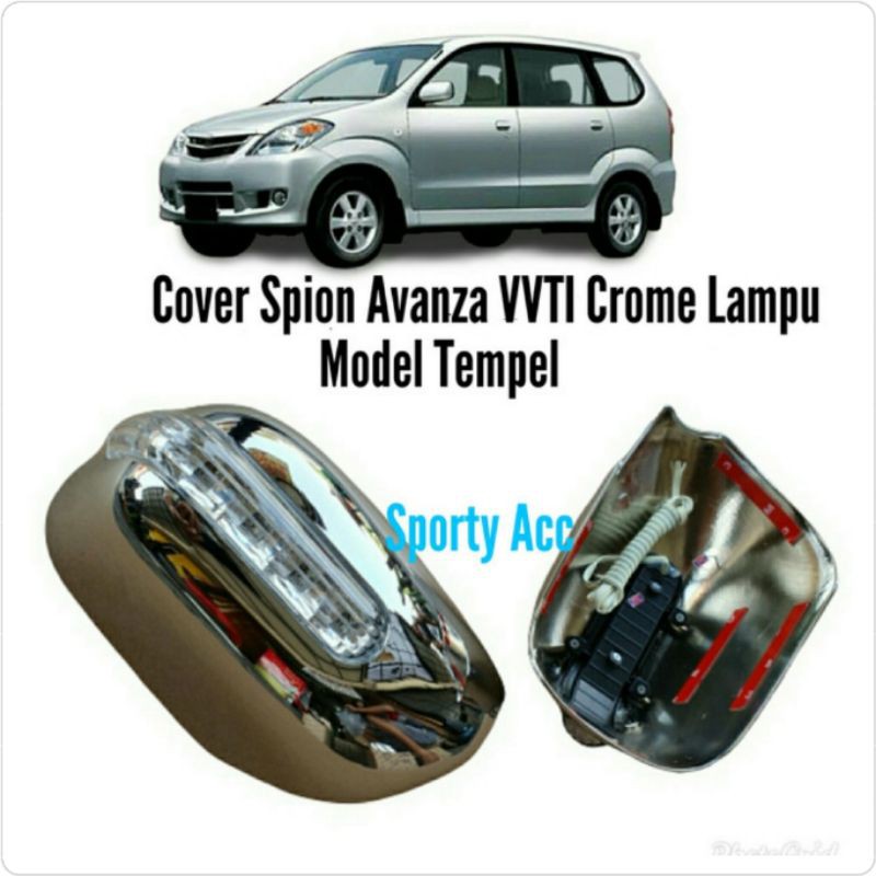 Cover Spion Avanza 2005-2011 Crome Lampu Model Tempel