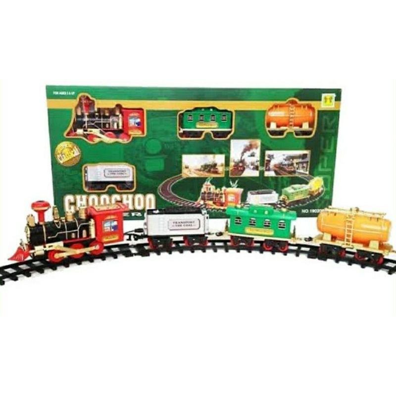MAINAN ANAK KERETA CHOCHO TRAIN 19020B/ MAINAN KERETA ASAP / KERETA API KELUAR ASAP