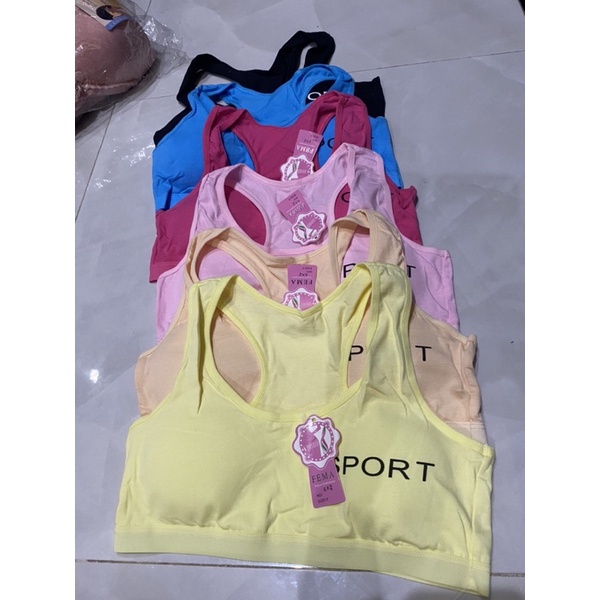 bh remaja merk fema || miniset busa remaja ||bh sport remaja merk fema bahan katun