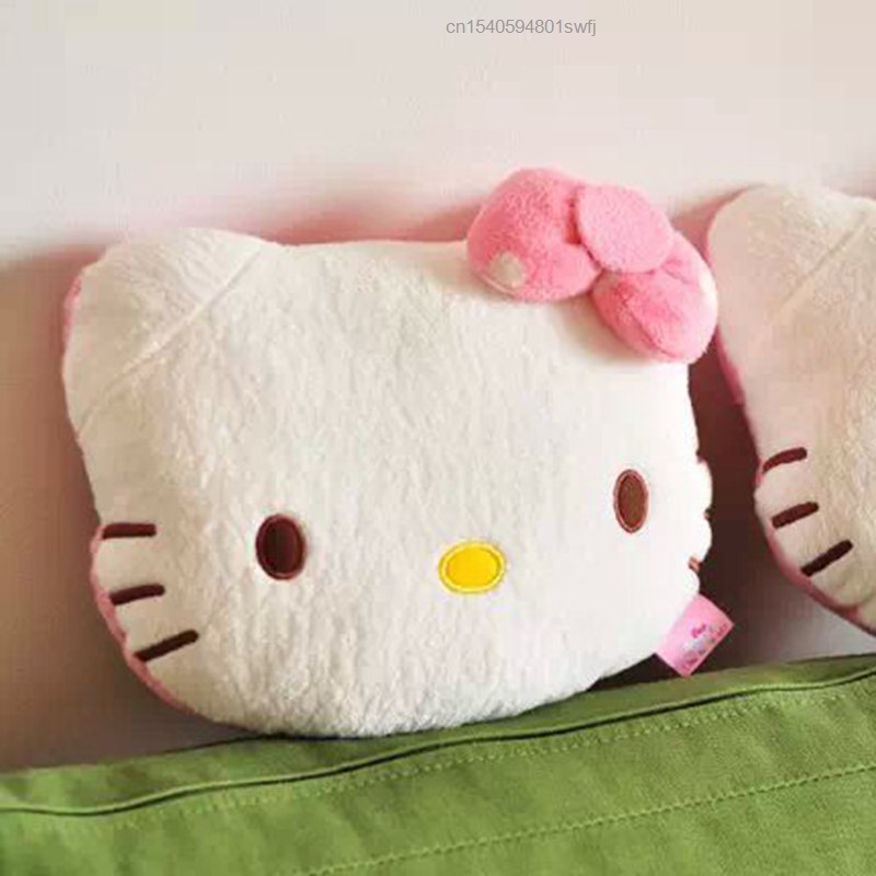 Bantal Leher Universal Motif Hello Kitty Warna Pink Untuk Headrest Mobil