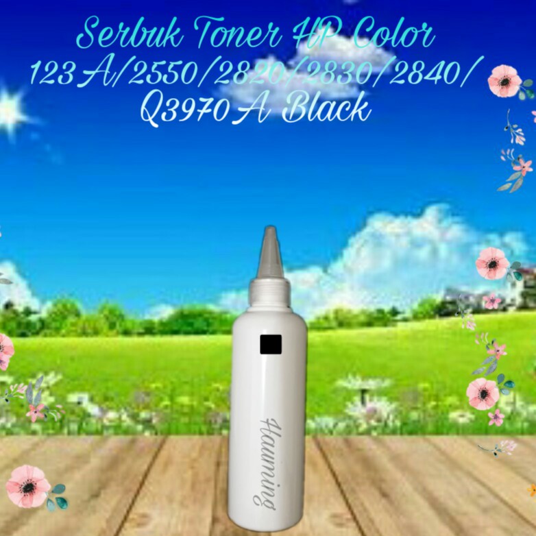 Serbuk Toner HP 123A For Use In LaserJet 2550 2820 2830 2840 2550N 2550LN Q3970A Black 1x Isi