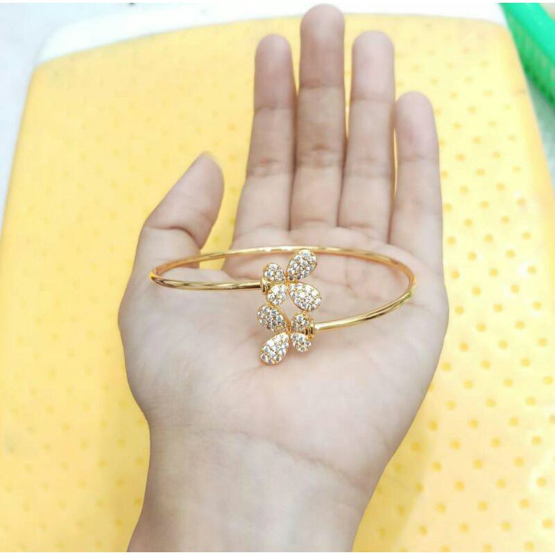 GELANG WANITA FLEKSIBEL LAPIS EMAS 18K