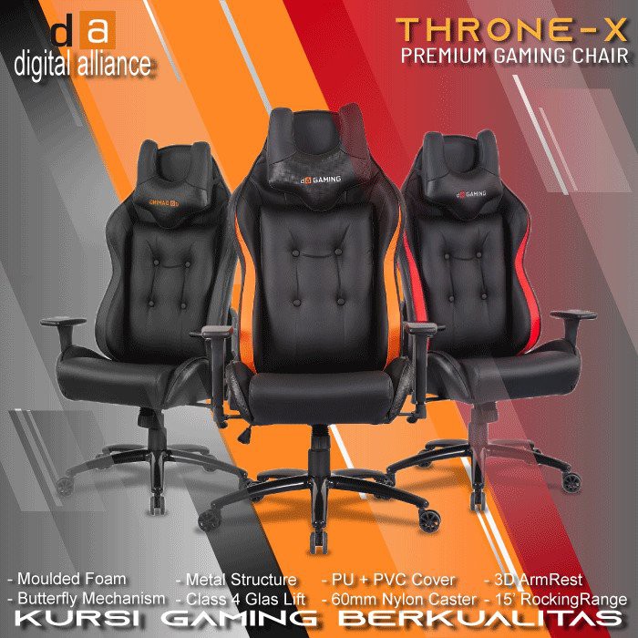 KURSI GAMING CHAIR BANGKU GAMING KURSI YOUTUBER MURAH GAMERS KOMPUTER A36