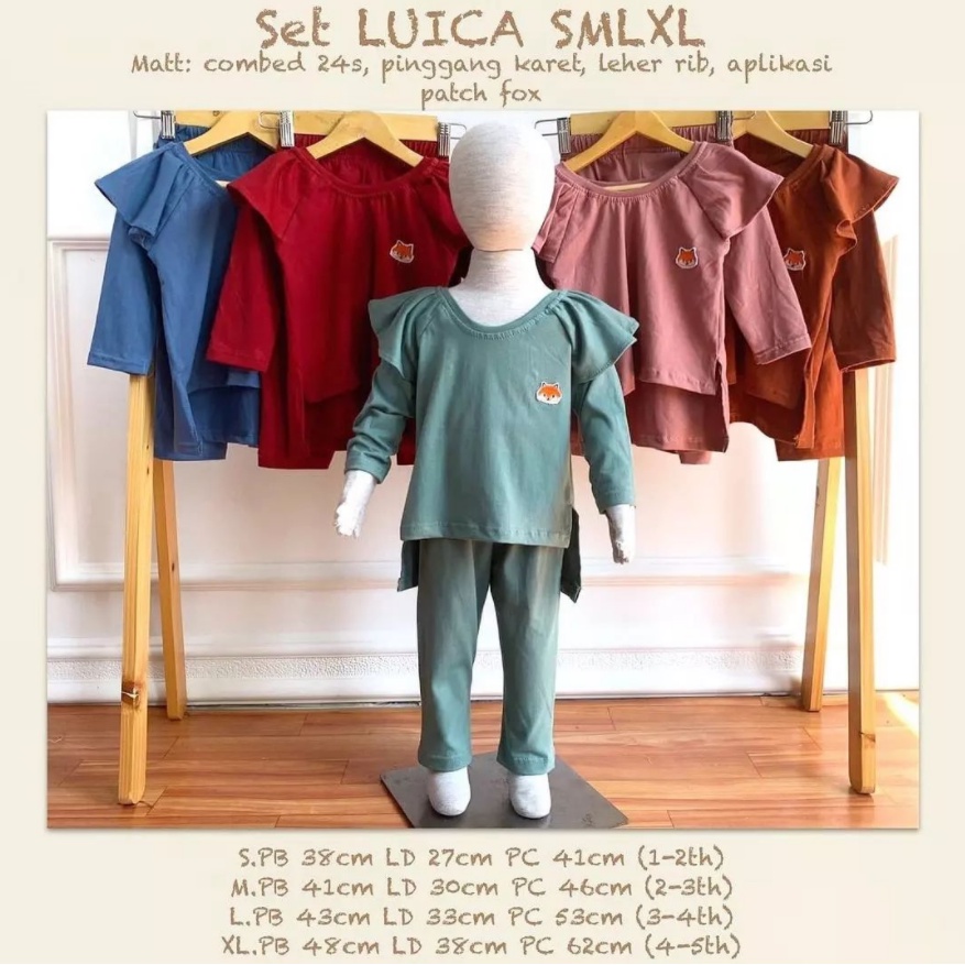 setelan kaos anak perempuan/ set Luica Pineapple kids/ kaos anak perempuan/ setelan kaos anak lengan