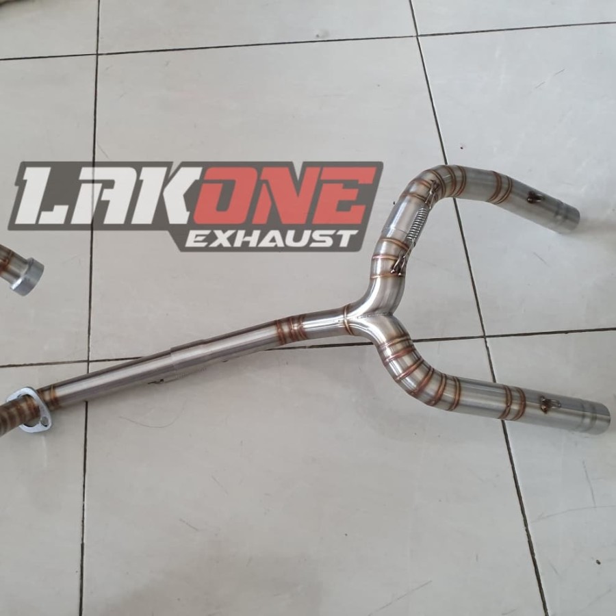 HEADER LEHERAN FULLSYSTEM KLX 230 230R DOUBLE SILENCER KNALPOT RACING RC