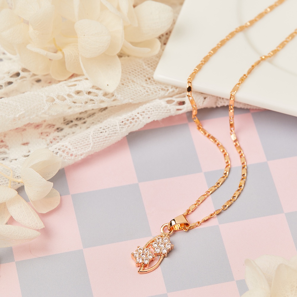 Y346 Kalung Wanita Panjang Korea Anti Karat Kalung Wanita Lapis Emas Pendant Necklace Kalung Emas-2