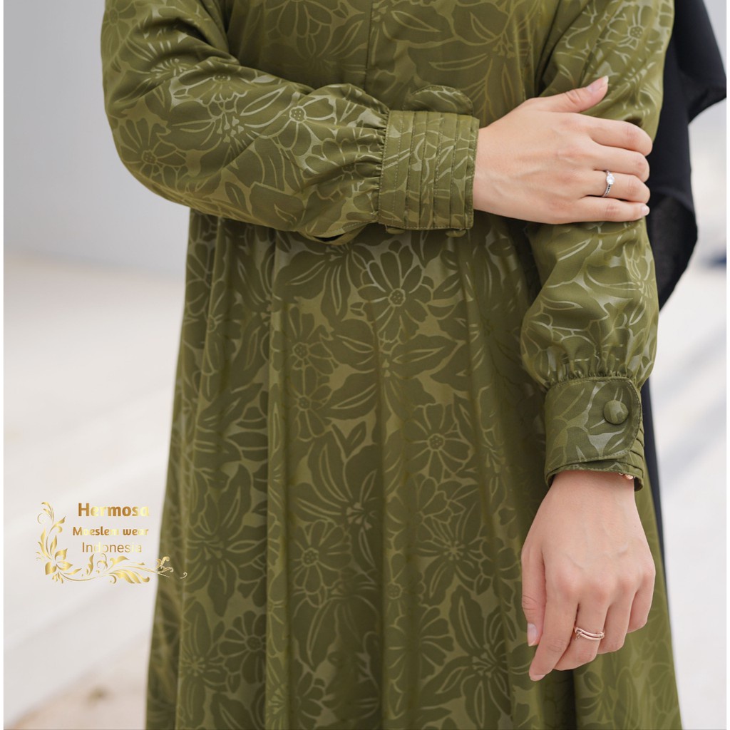 GAMIS HERMOSA MOTIF BUNGA LILY/BUNGA LILY ARMY/GAMIS ARMY/GAMIS BATIK/GAMIS MURAH/GAMIS WOLFIS/GAMIS