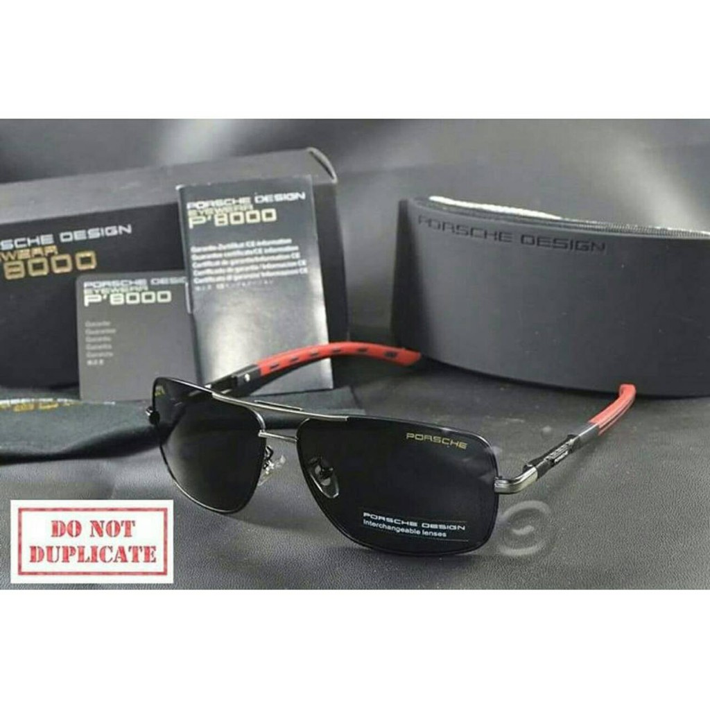 kacamata porsche design p8724 black red