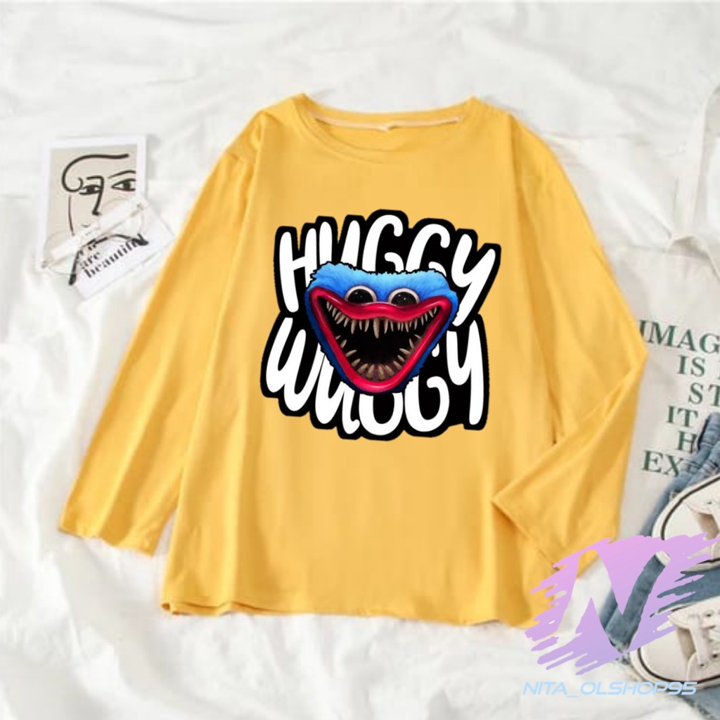 HUGGY WUGGY kaos anak lengan panjang huggy wuggy baju anak poppy playtime