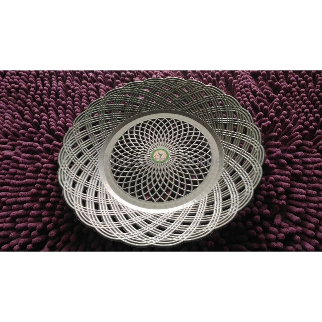 PIRING PLASTIK MODEL ANYAMAN LIDI ROTAN / PIRING LIDI PLASTIK