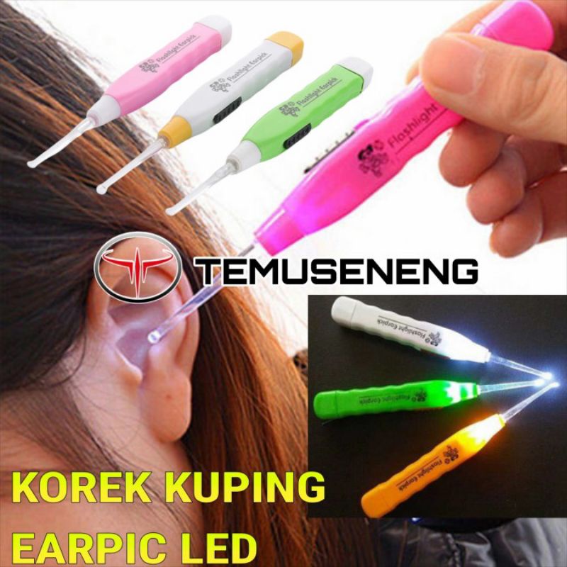 Korek Kuping Elektrik Korek Kuping Lampu Led Pembersih Telinga Earpick