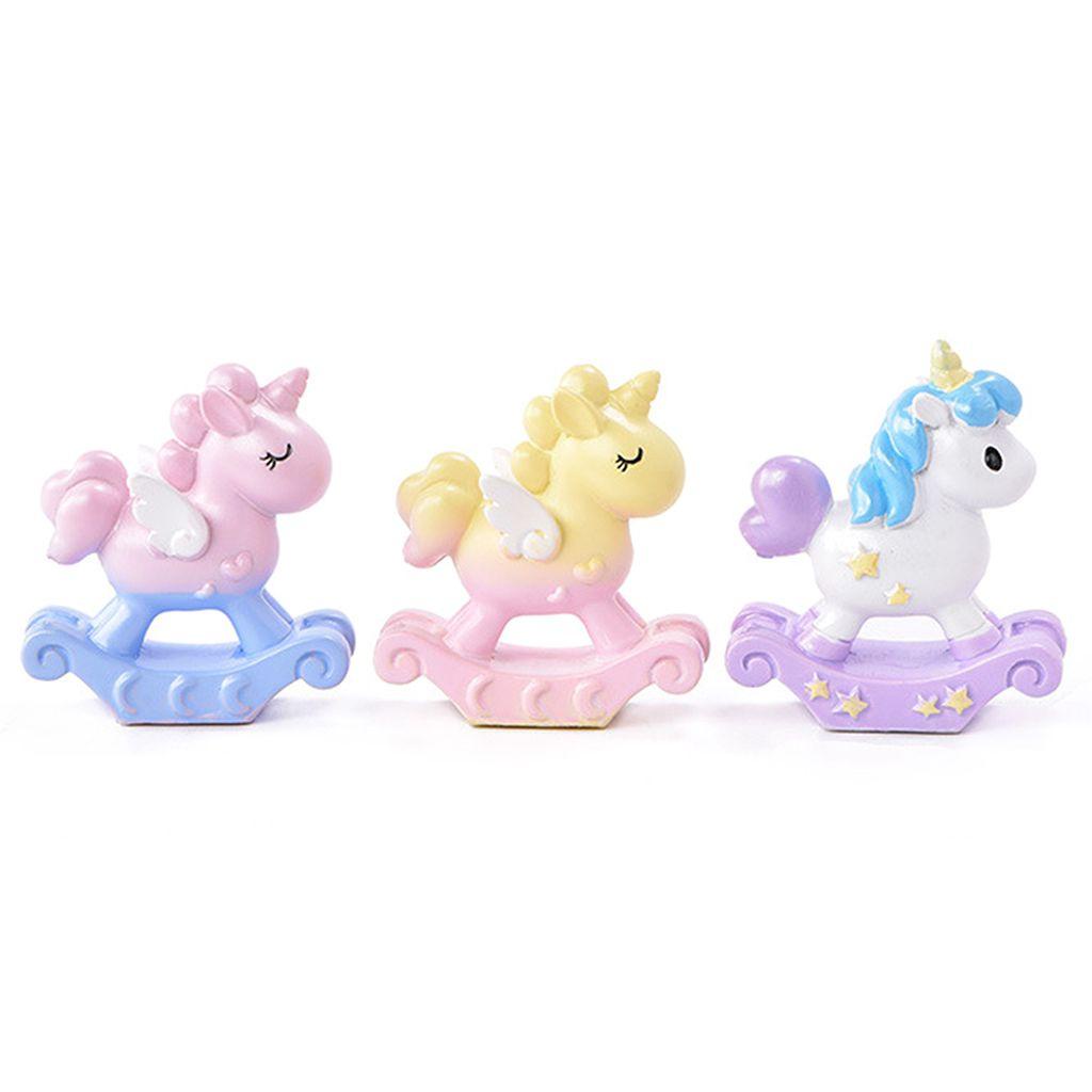 Rebuy Mainan Miniatur Kuda Trojan / Unicorn Untuk Dekorasi Taman Mini / Hadiah Anak