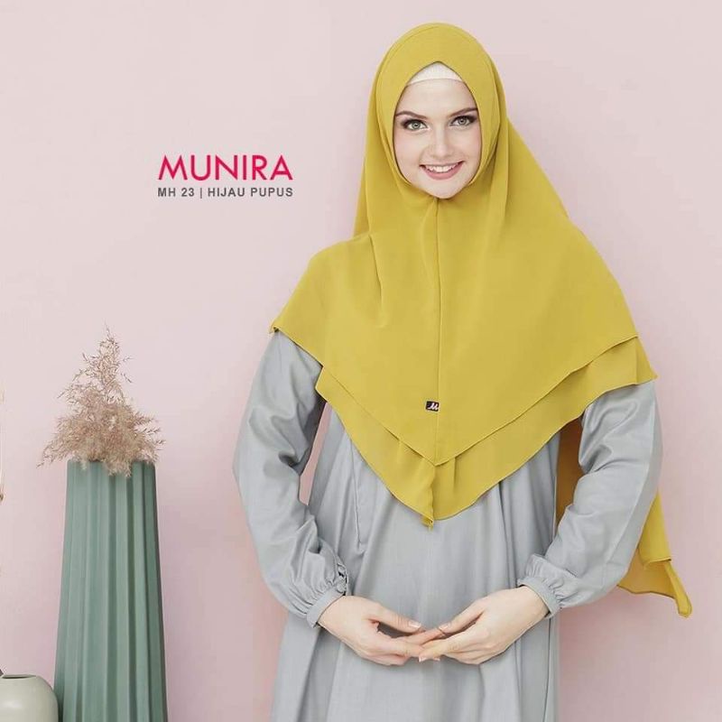 KHIMAR MUNIRA KHIMAR CERUTI DUA LAYER KHIMAR MH 23 KHIMAR ANTEM JILBAB CERUTI