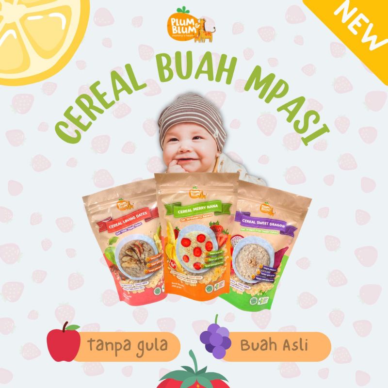 Plum &amp; Blum Cereal Oat Buah/Cereal Bayi
