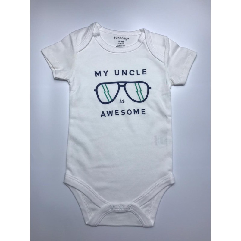 BABY K2 - BABY BODYSUIT ISI 4 PCS MOTIF MY UNCLE AWESOME KODE 00087