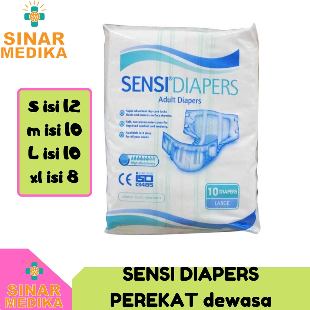 SENSI ADULT DIAPERS . POPOK DEWASA SENSI S M L XL