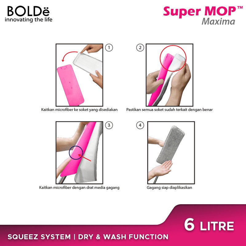 BOLDe Super Mop X Maxima Alat Pel Lantai